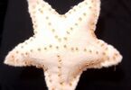 Biała gwiazdka z koralikami