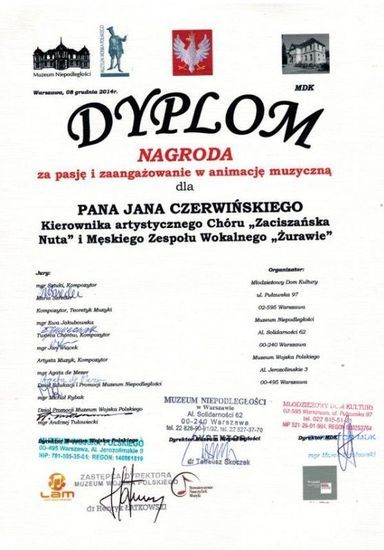 Gratulacje dla p. Jana Czerwińskiego