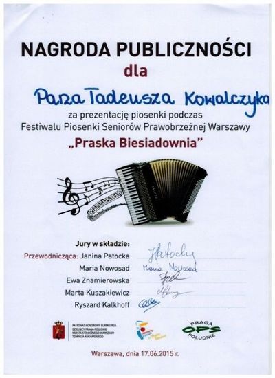 Gratulacje dla Tadeusza Kowalczyka