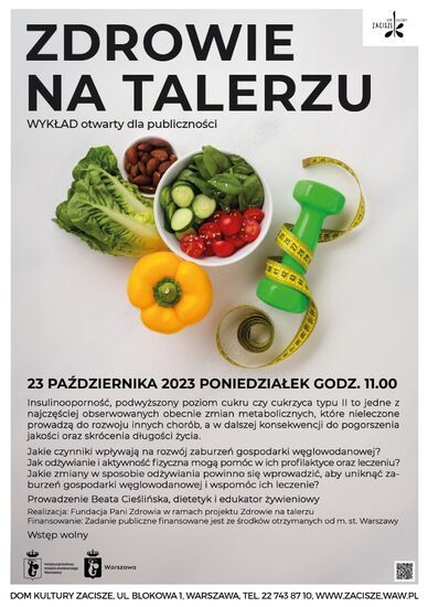 Plakat z kolorowymi warzywami. Tekst dostępny w informacji poniżej